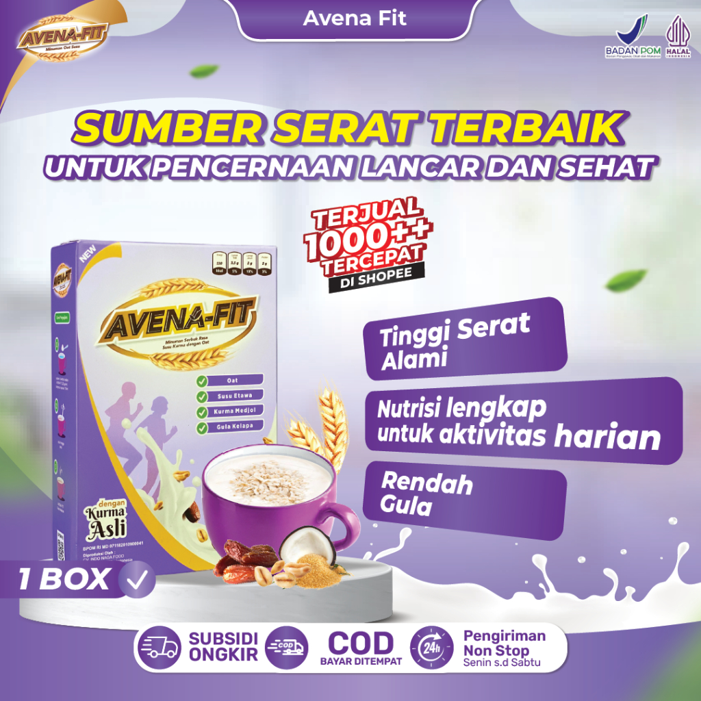 

Avenafit Susu Oat Multikhasiat untuk Pencernaan Sehat dan Berat Badan Terjaga