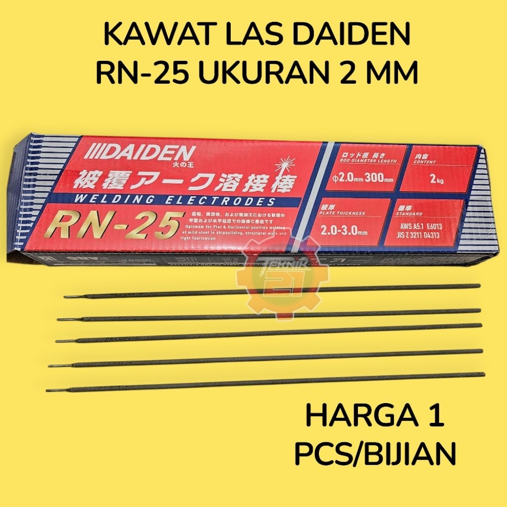 KAWAT LAS DAIDEN 2 MM RN-25 STIK LAS 2 MM DAIDEN