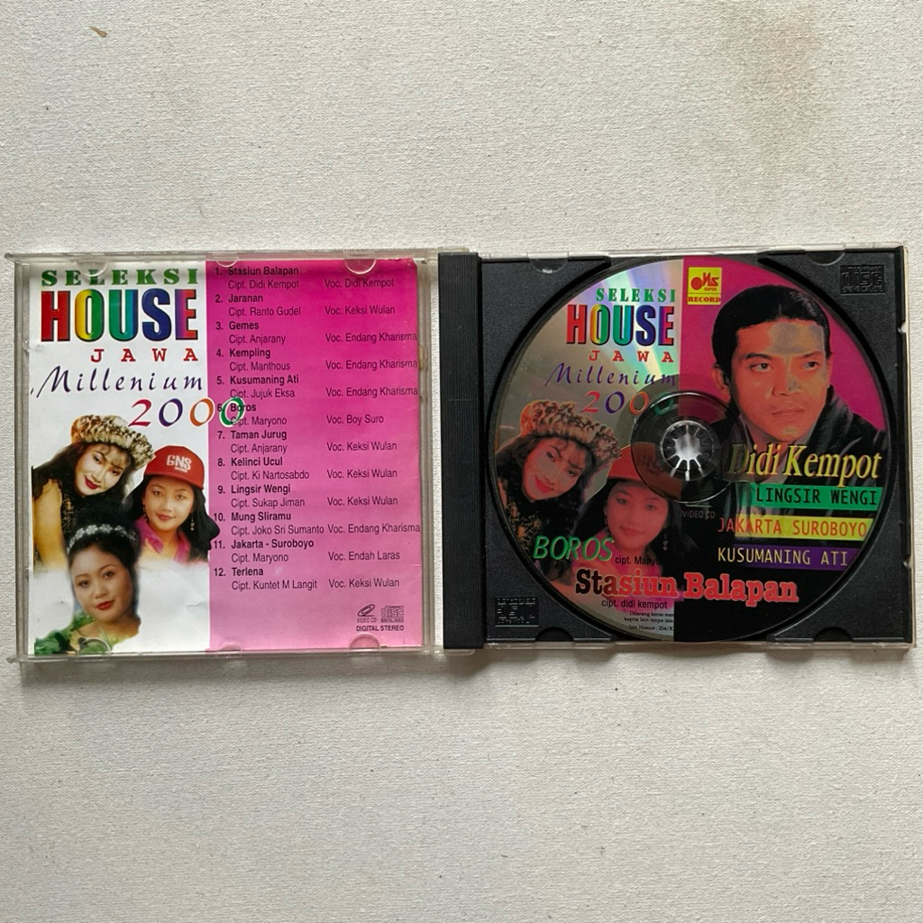 Kaset VCD Didi Kempot Keksi Wulan Endang Kharisma Seleksi House Jawa Milenium 2000 Stasiun Balapan