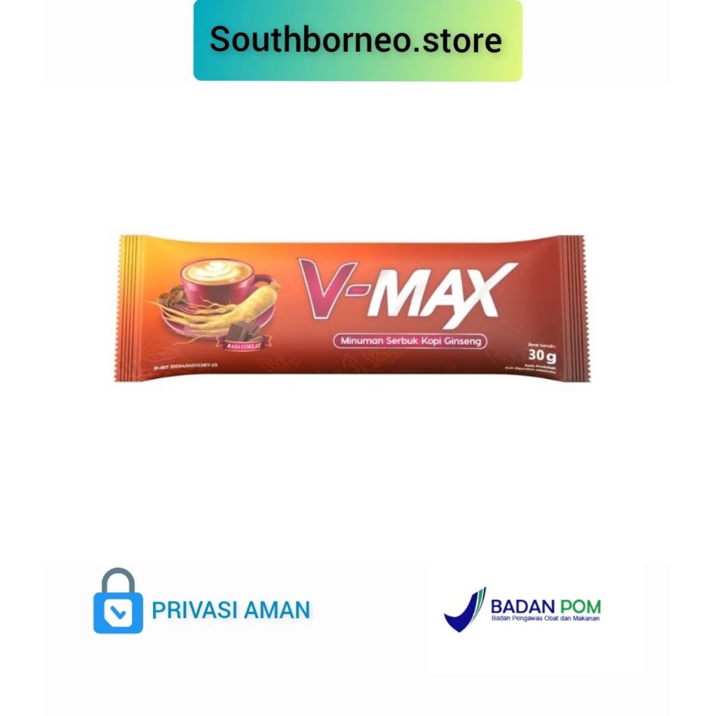 

Vmax Serbuk Kopi Rasa Coklat Minuman Wanita - 1 Sachet