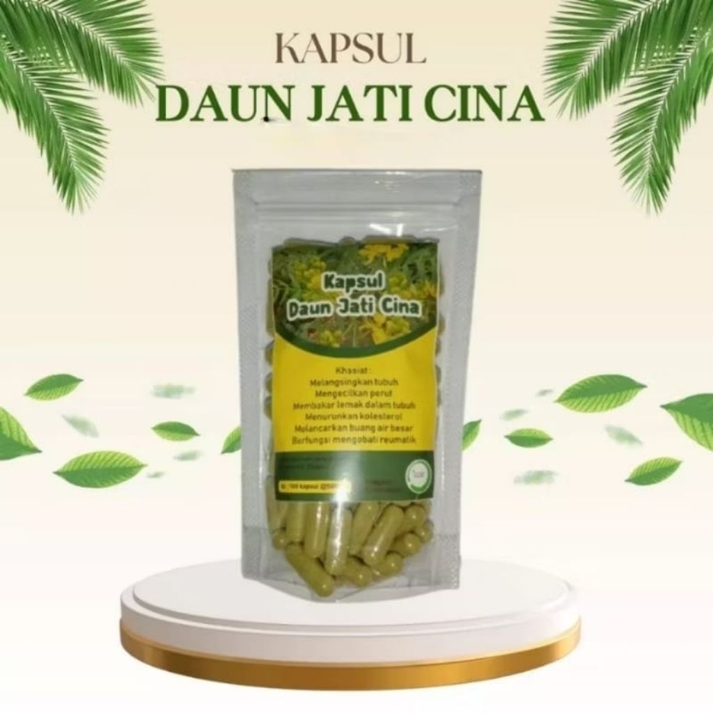 Kapsul daun jati cina isi 100 kapsul