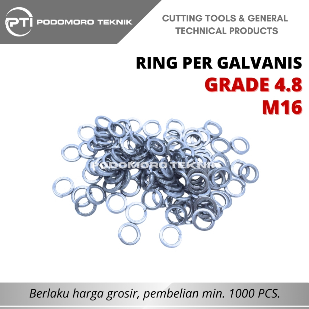 Ring Per Putih M16 Galvanis M16 Spring Washer M16