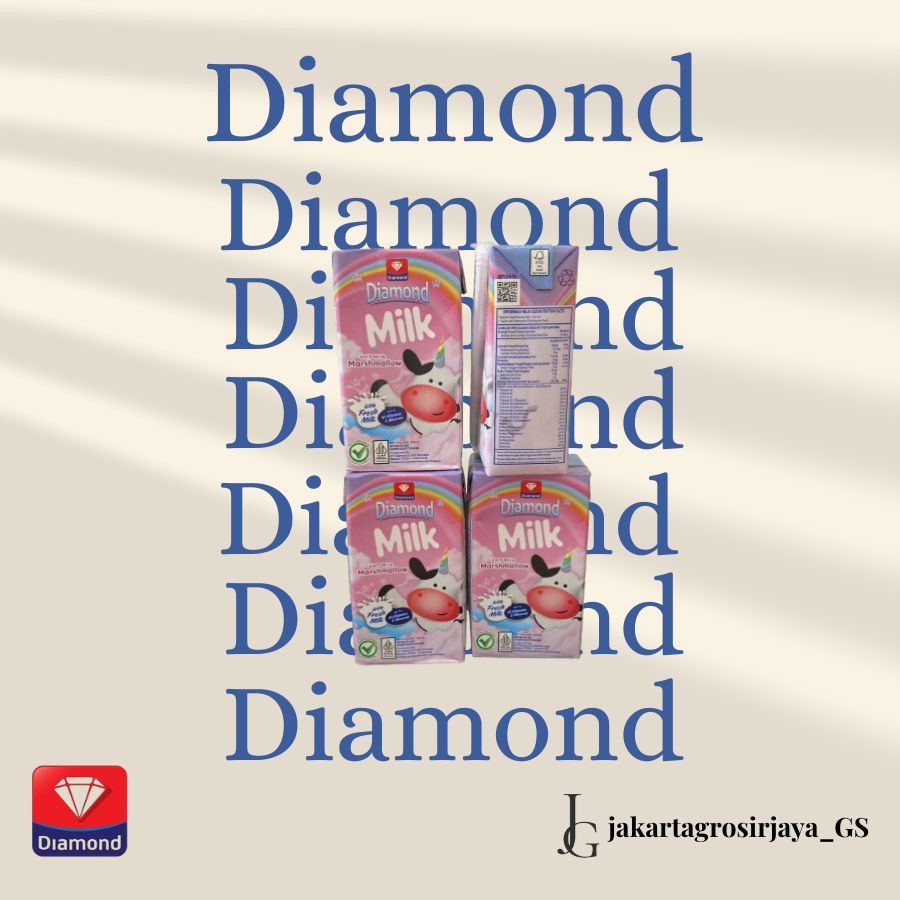 DIAMOND susu uht 125 ml coklat stroberi ( kecil 125 ml)