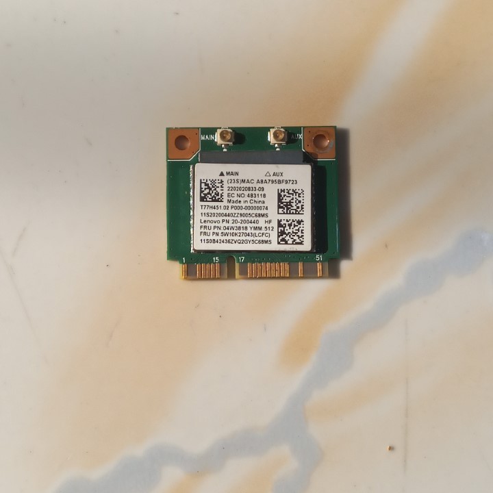 Wifi Card Laptop Lenovo Ideapad 100-14ibd Modul Internal Wireless Second Bekas 133