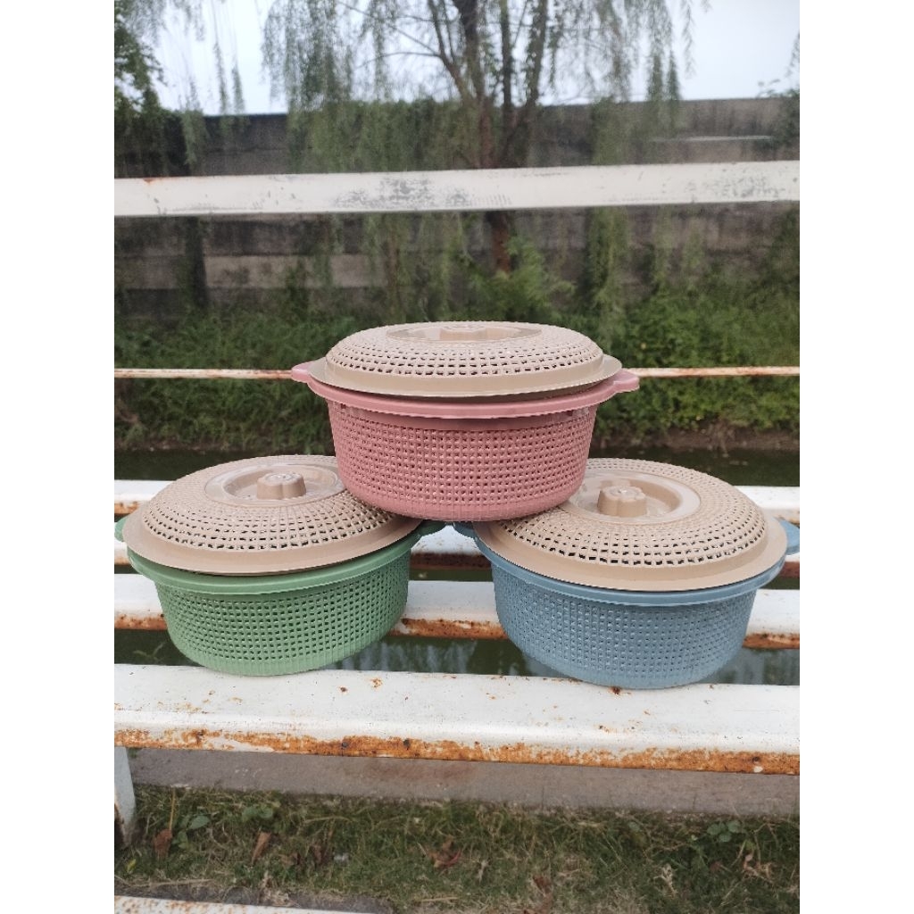 (6 pcs ) Wakul tutup Hajatan Wakul plastik / Besek Hajatan / Wakul Nasi Tutup / Keranjang Berkatan w