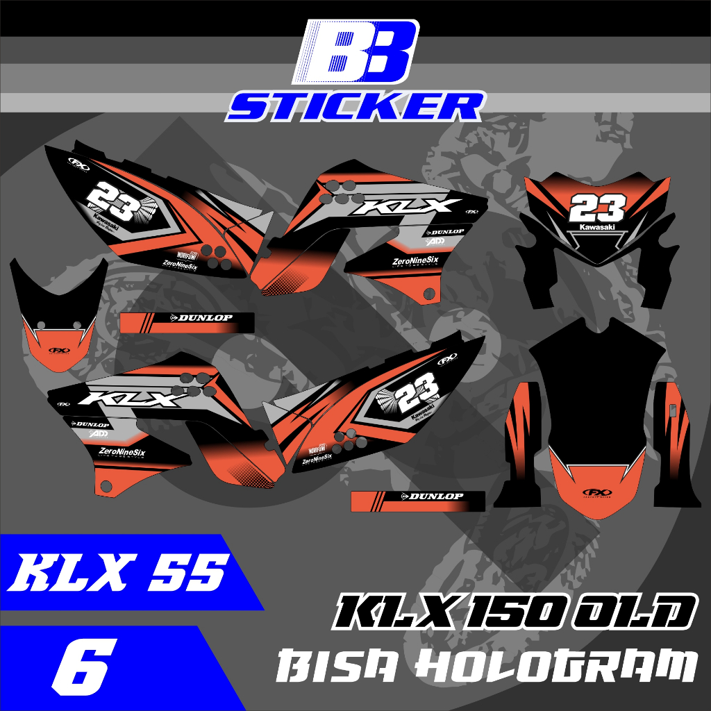 Striping KLX Lama Stiker KLX OLD KLX 150 SPAKBOR BELAKANG PENDEK  KLX 55 RACING