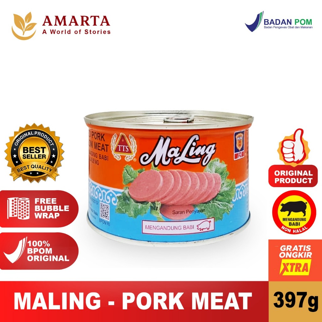 

Ham Maling TTS Canned Pork Luncheon Meat 397gr