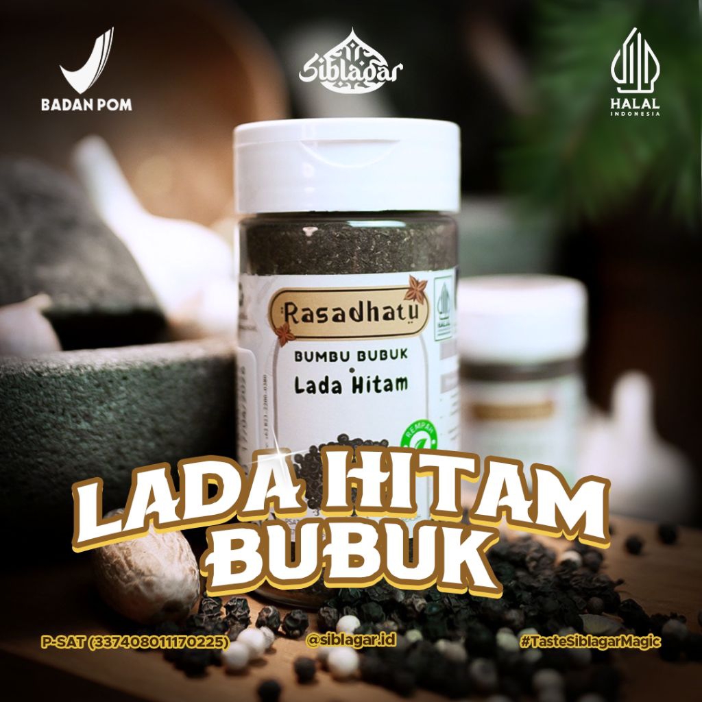 

LADA HITAM BUBUK (Black pepper) SIBLAGAR 47 gram | Lada Hitam Premium Pilihan - Bumbu Dapur