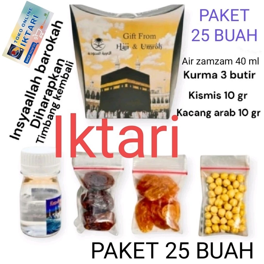 

paket oleh oleh haji dan umroh 25 buah
