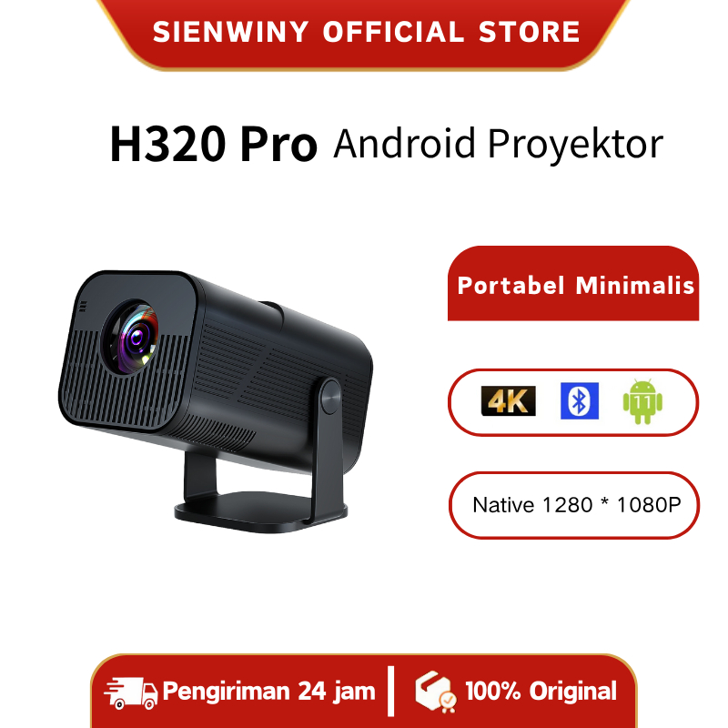 SIENWINY  HY320 Pro/mini  Proyektor Android 11.0 Bluetooth5.0  Proyektor 200 ANSI Lumens  Portabel M