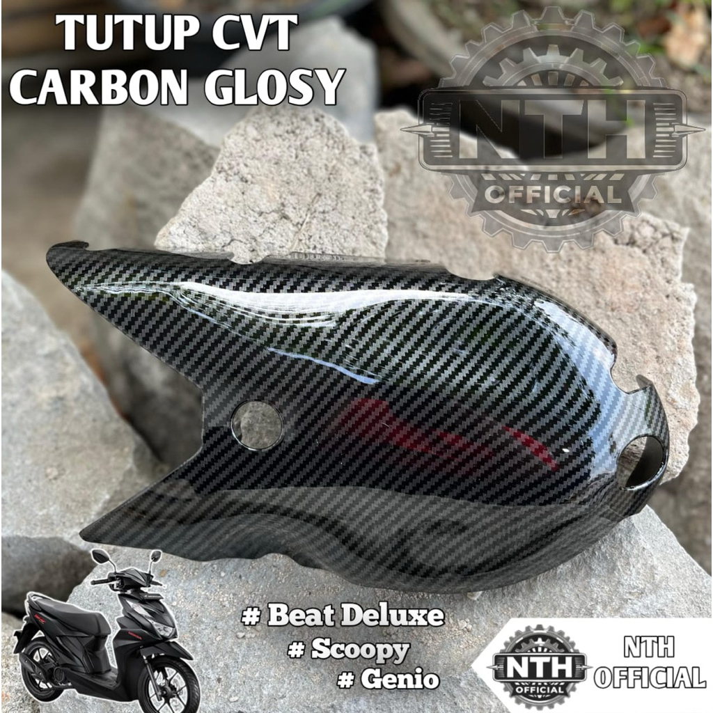 Coever cvt carbon beat deluxe 2020-2024 tutup cvt beat deluxe / scoopy deluxe