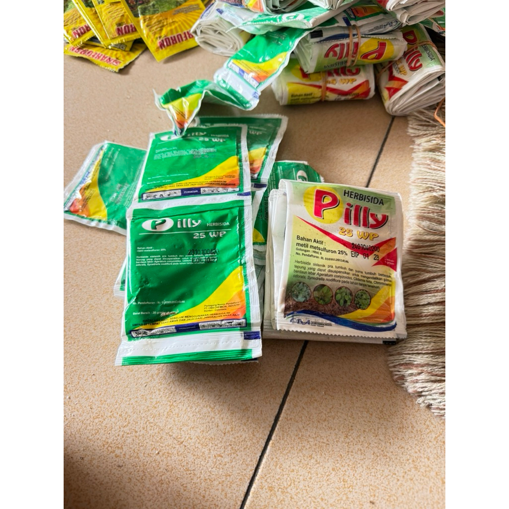 Herbisida PILLY 25 WP 5 gram Metil Mersulfuron campuran racun rumput roundup gramoxone