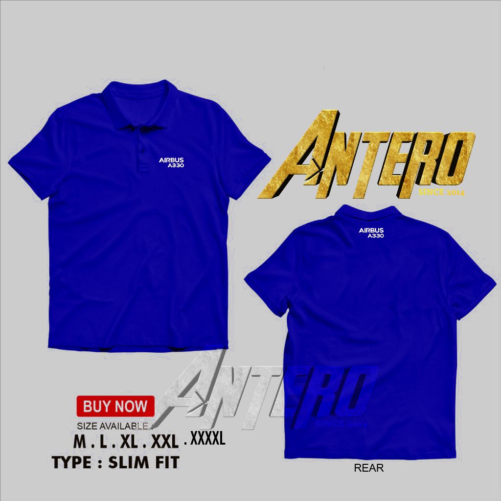 Kaos kerah Poloshirt pesawat Boeing A330
