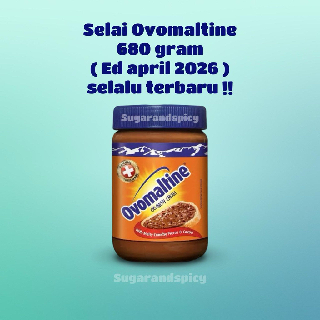 

SELAI OVOMALTINE 680 GR / OVOMALTINE CRUNCHY 680 GR / OVOMALTINE 680GR / OVOMALTINE SPREAD 680 GR