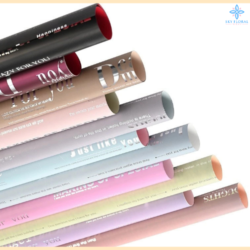 

20 LEMBAR Flower Wrapping Cellophane Paper Kertas Buket Bunga Bouquet Florist Lembaran KB6082