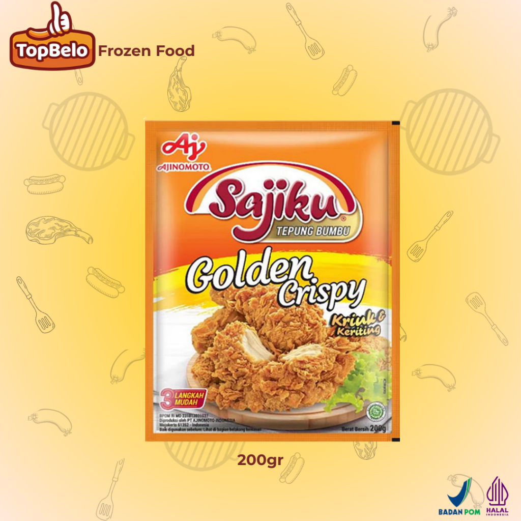 TEPUNG BUMBU SAJIKU GOLDEN CRISPY 200 GRAM / TEPUNG SAJIKU GOLDEN CRISPY - Top Belo Store