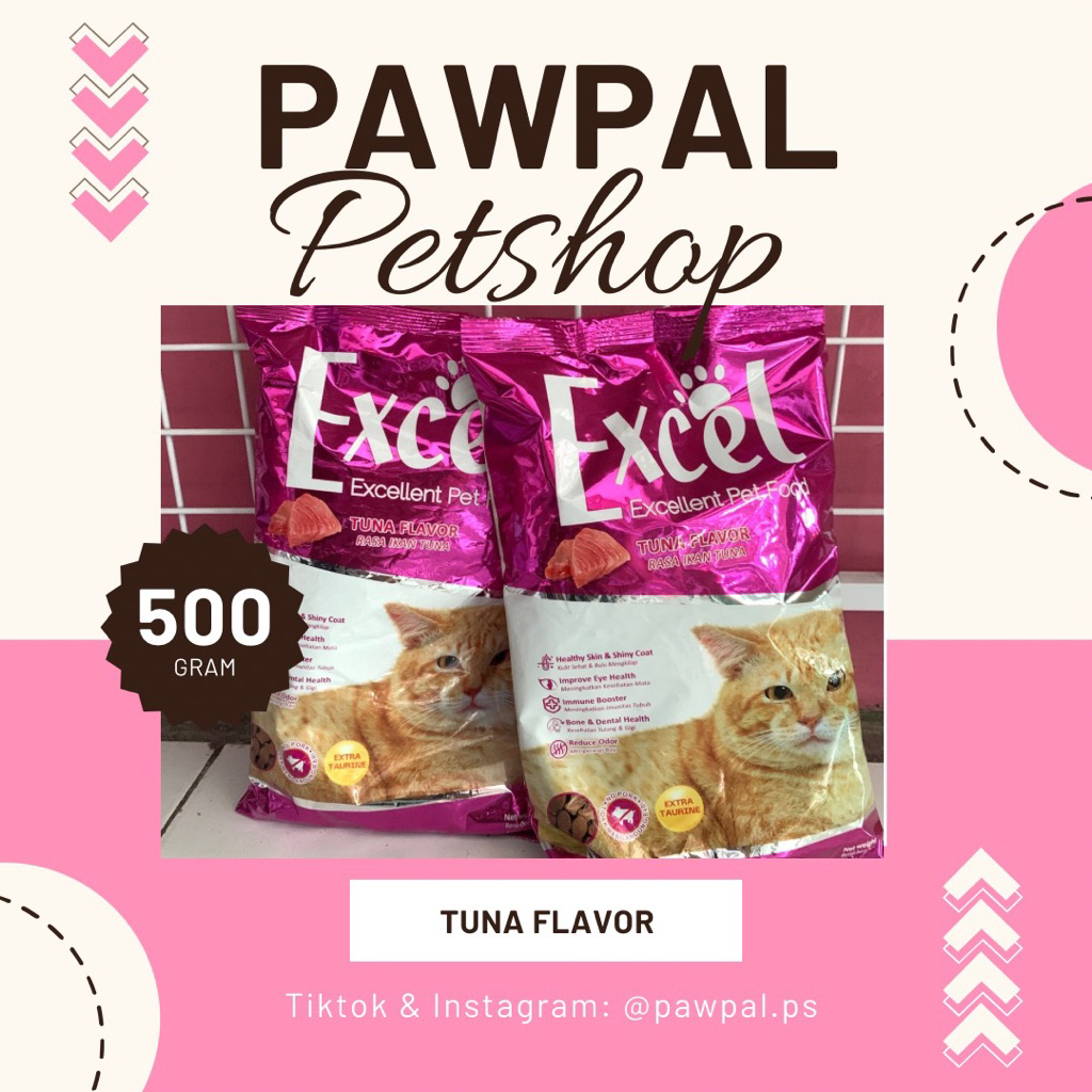 EXCEL MAKANAN KUCING / EXCEL UNGU TUNA FLAVOR / EXCEL MURAH / MAKANAN KUCING MURAH