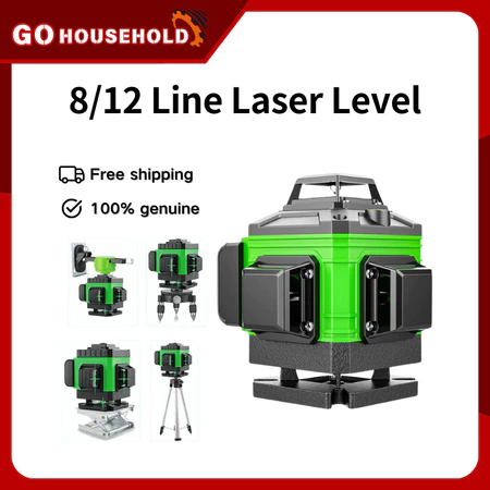 COD4D 8/12/16 Line Laser Level Mesin Self Digital Meteran Laser Multifungsi Level Waterpass Laser