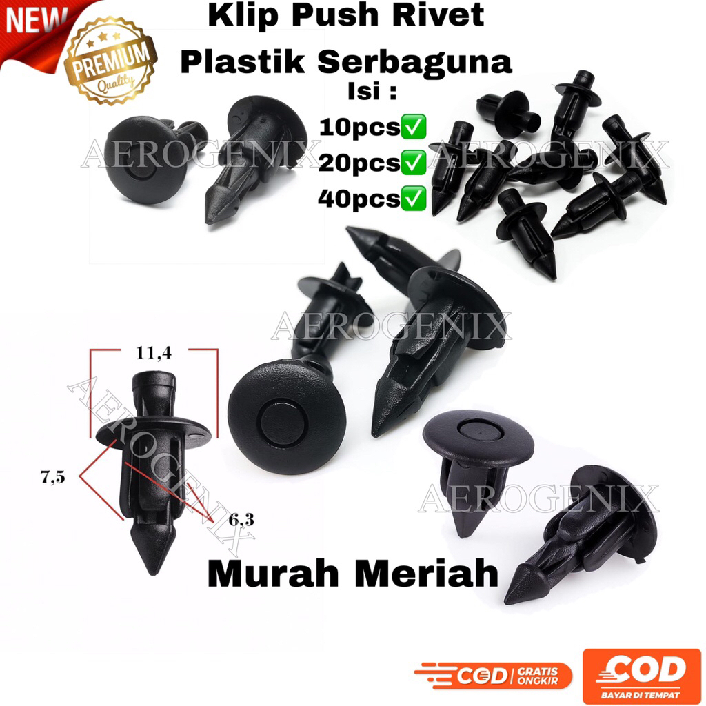 Baut Klip Push Rivet Body Motor Vario Beat PCX Nmax Lexi - Baut Rivet Motor Serbaguna
