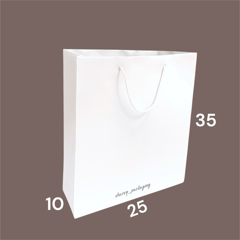 

Paper bag PUTIH 25 x 35 doff | Paperbag hampers | shopping bag | Paper bag baju | Tas kado