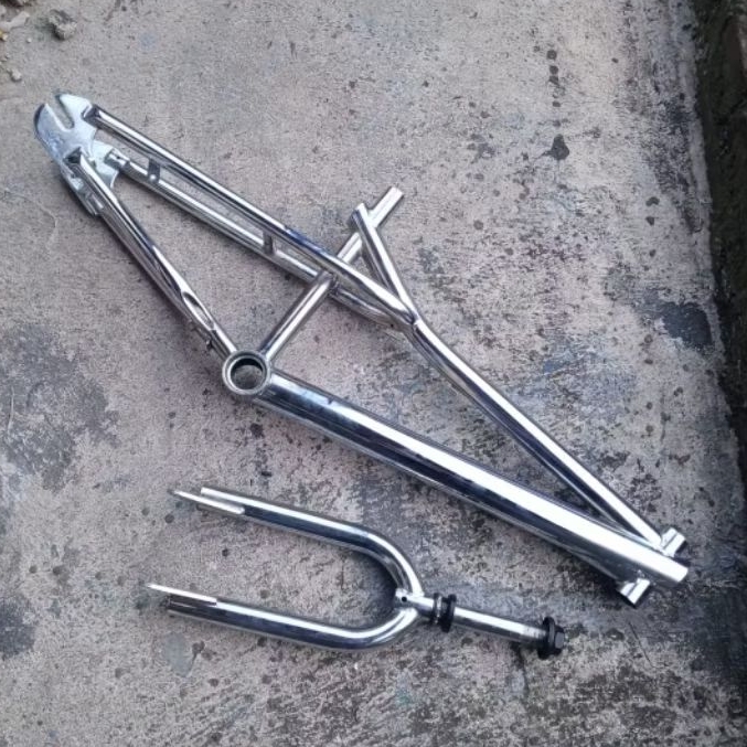 FRAMESET BMX MONGOOSE KO OSBMX BMX CHROME OLD SCHOOL FRAME BMX CLASSIC RETRO VINTAGE