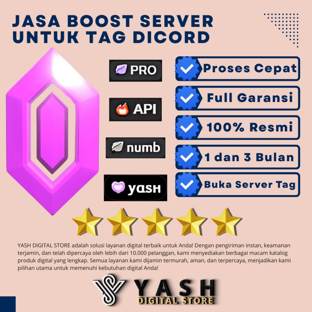 BOOST TAG SERVER & WARNA ROLE DC SERVER | PROSES CEPAT FULL GARANSI