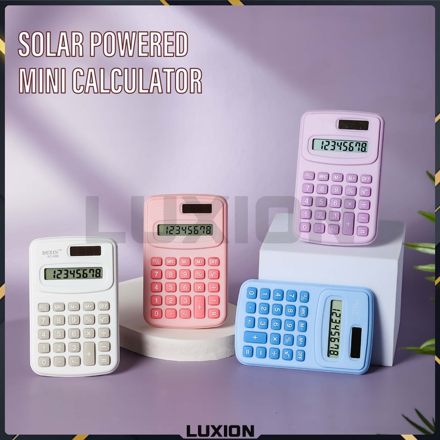 

[LUXION] DEXIN Kalkulator Mini Sekolah Kantor Kalkulator Saku Mini Calculator 8 Digit