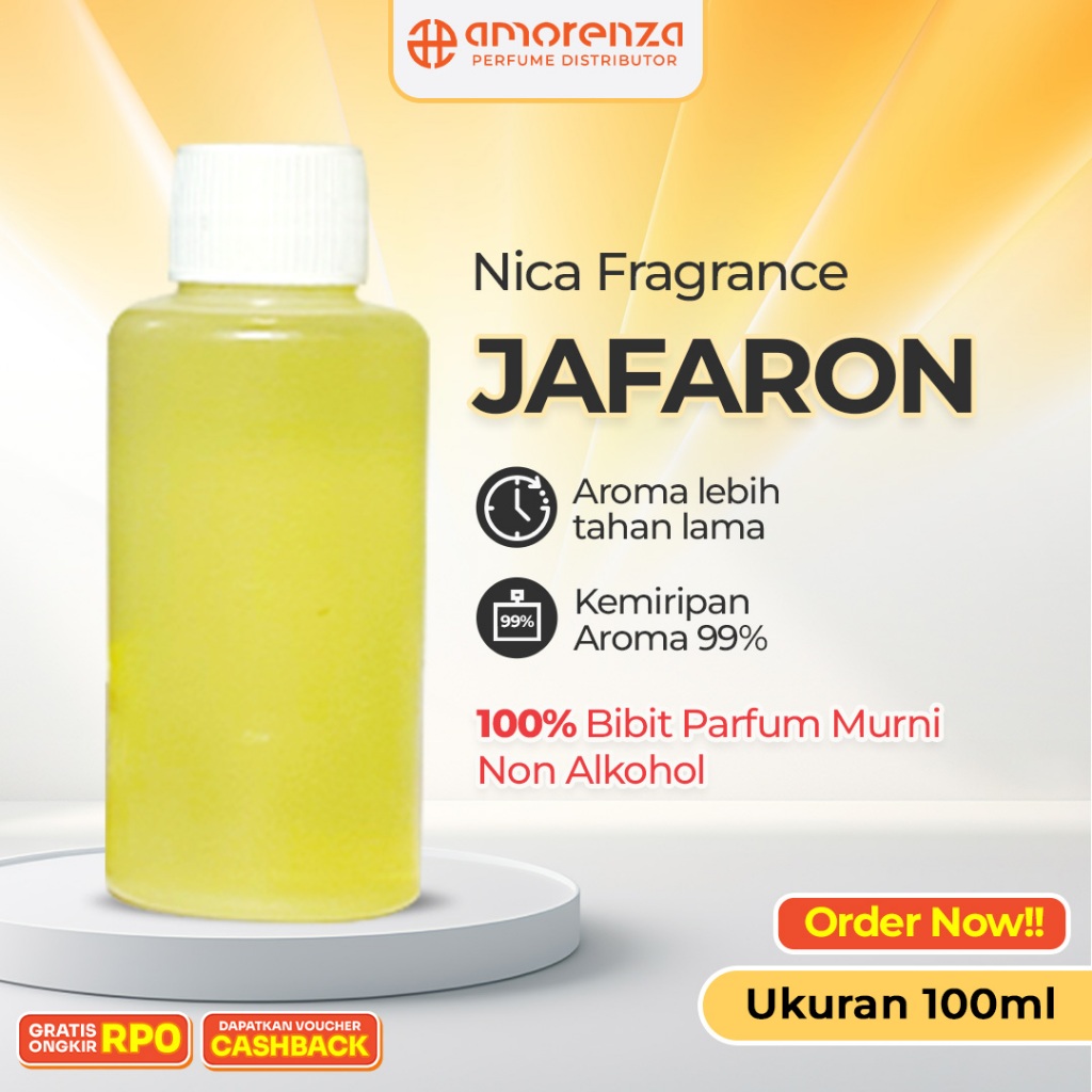 Bibit Parfum Murni JAFARON MERAH ASLI ARAB - JAFARON NICA FRAGRANCE KEMASAN 100 & 250 ML
