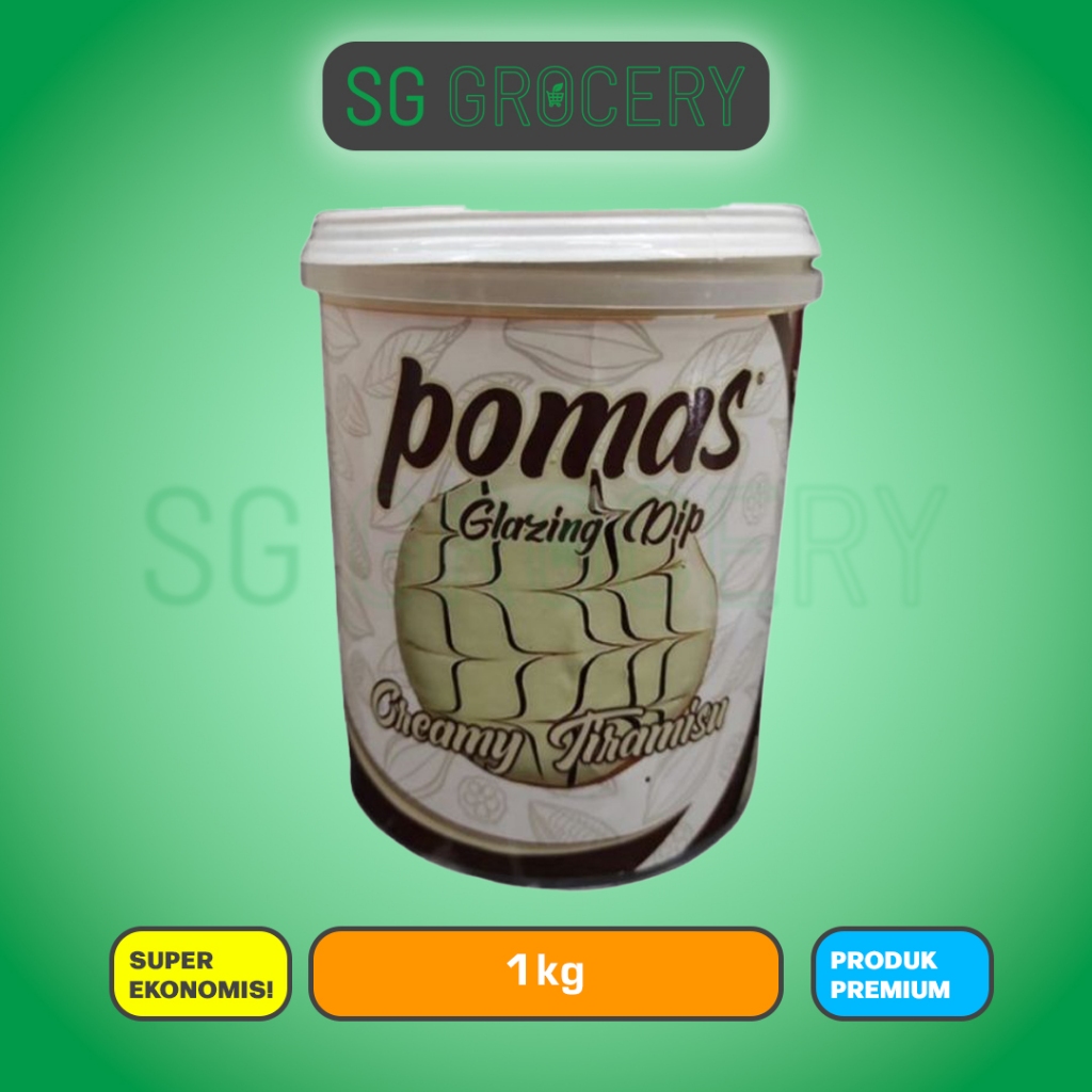 

Glazing POMAS Tiramisu 1Kg - Pelapis roti atau donat rasa Creamy Tiramisu
