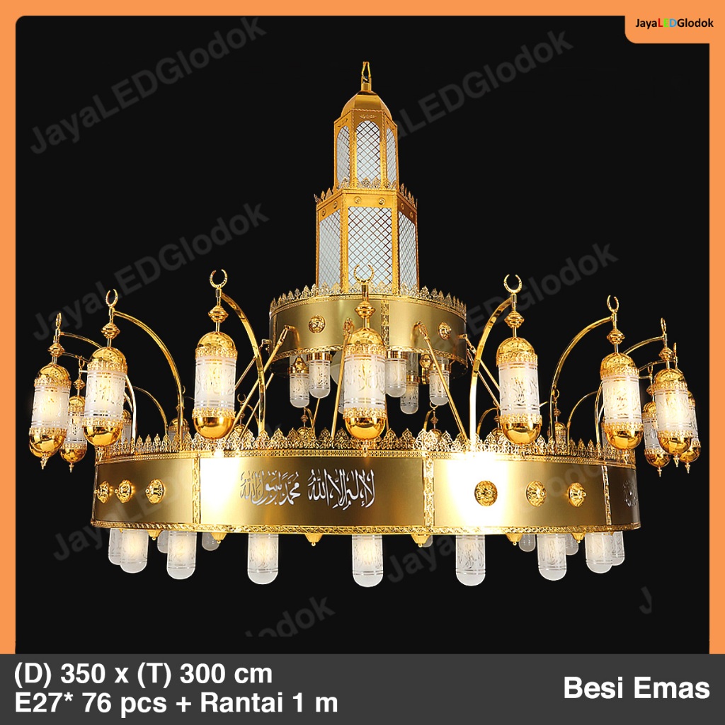 Lampu Gantung Klasik Antik Masjid Turki Timur Tengah Void Maroko Hias