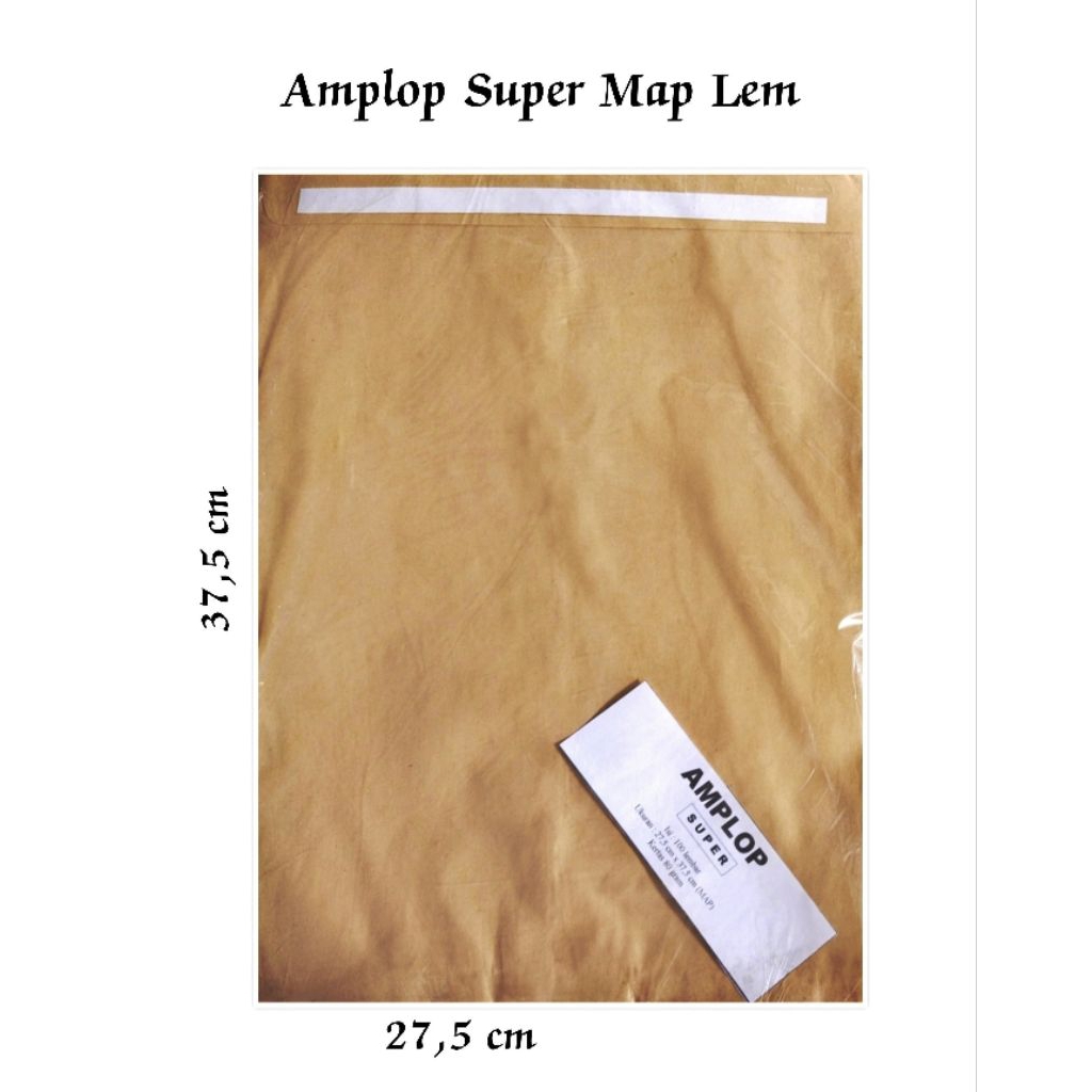 

Amplop Coklat Casing Map dengan strip perekat ( 27.5 X 37.5 cm ) / Bks ( 100 Lbr )