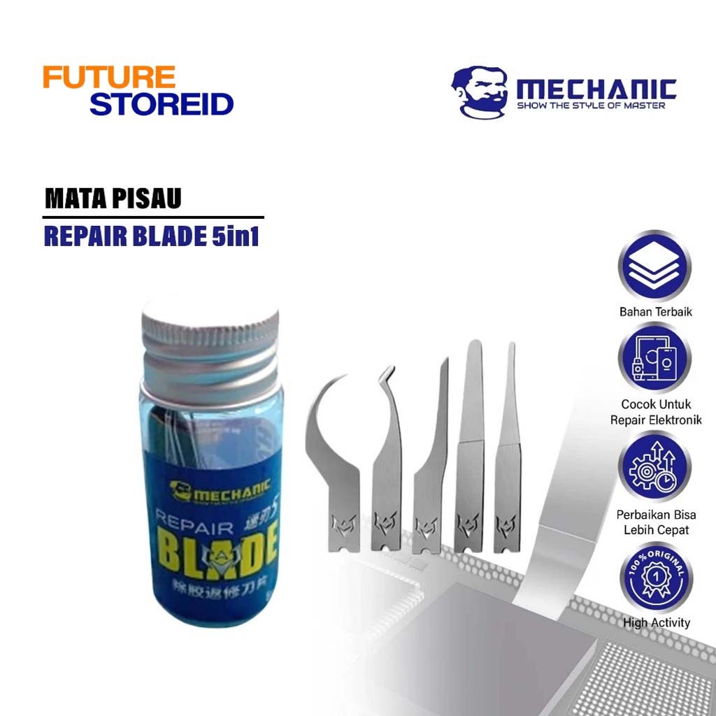 

MECHANIC SPEED BLADE 5IN1 MATA PISAU ORIGINAL - REPAIR BLADE TEKNISI ELETRONIK - TOOLS REPAIR IC - REPAIR TOOLS MECHANIC