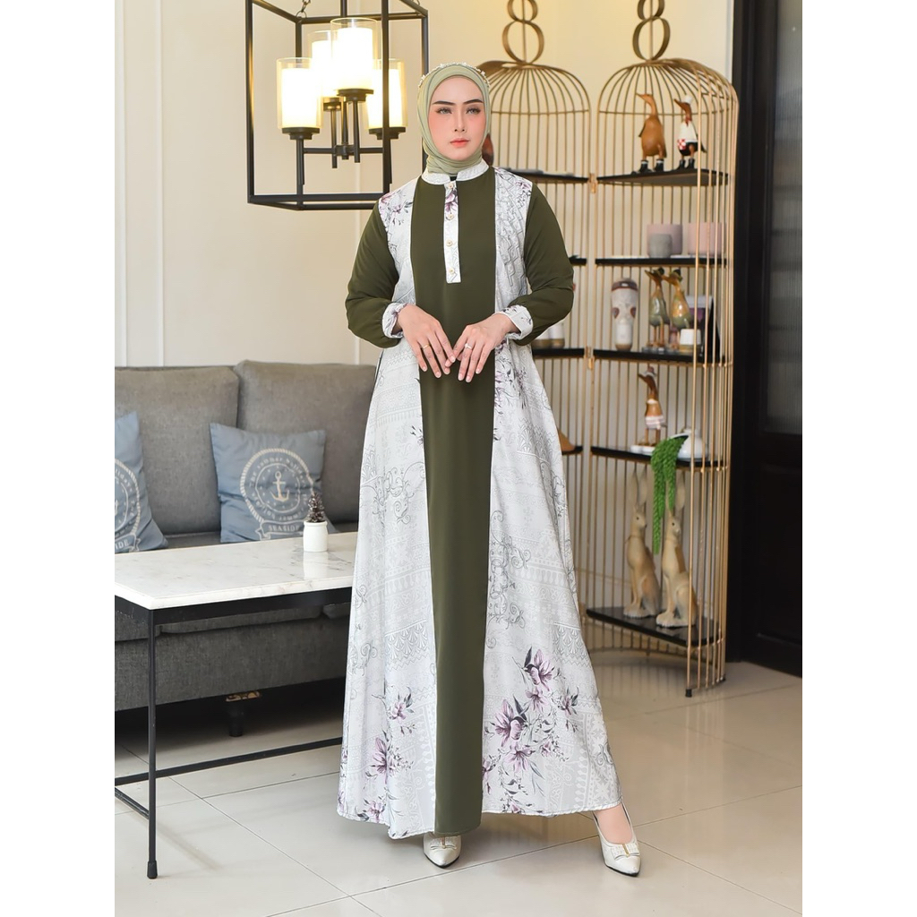 Gamis pesta terbaru Busui Friendly / gamis Lebaran / gamis kekinian / gamis cantik / gamis mewah / g