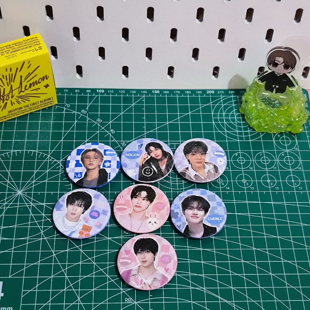 Pin Button glitter NCT Dream Pin Peniti NCT Button Pin 44mm 4,4cm Pin