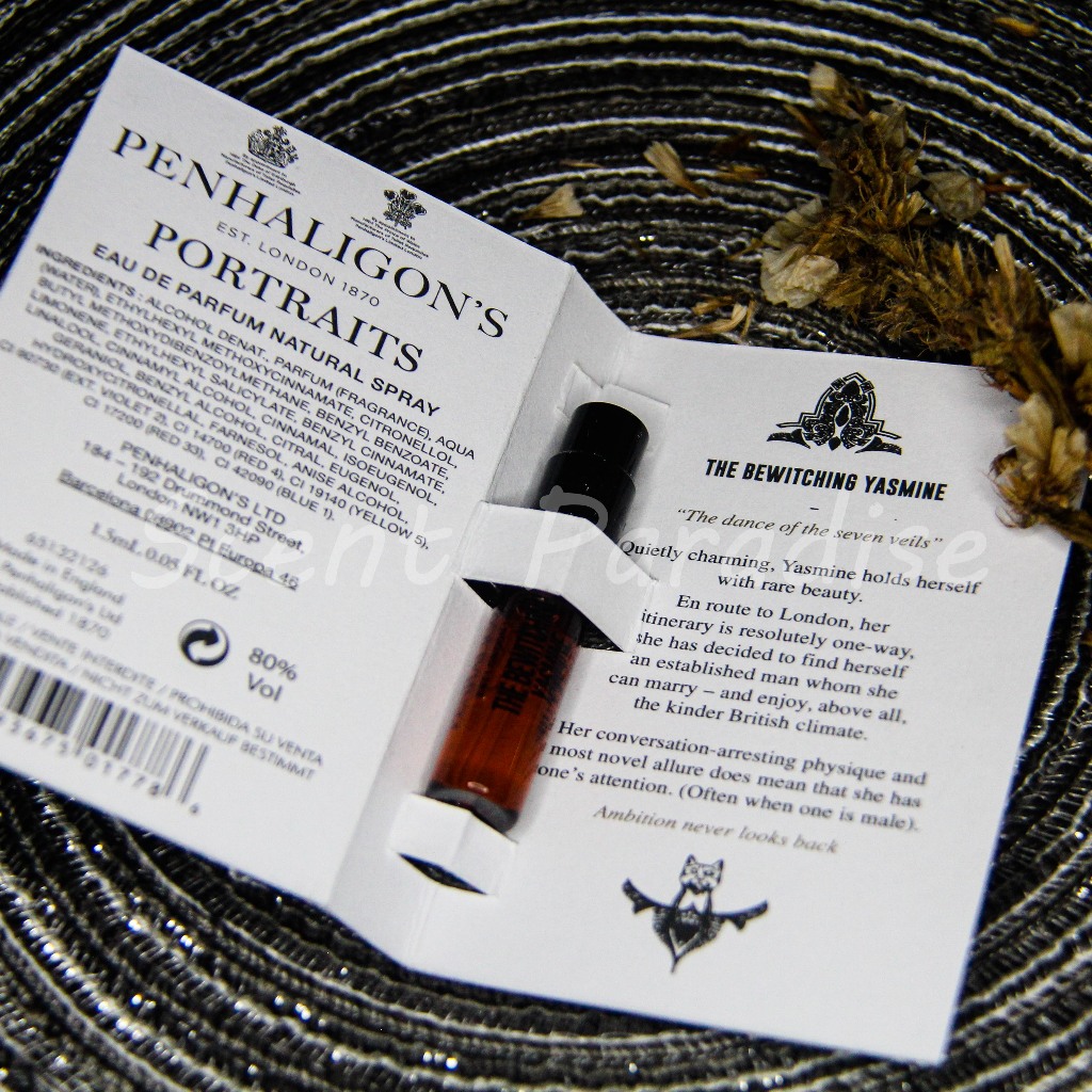 Penhaligon's The Bewitching Yasmine, 2017 Tester Parfum 1.5ml Wewangian Parfum Botol/Sampel