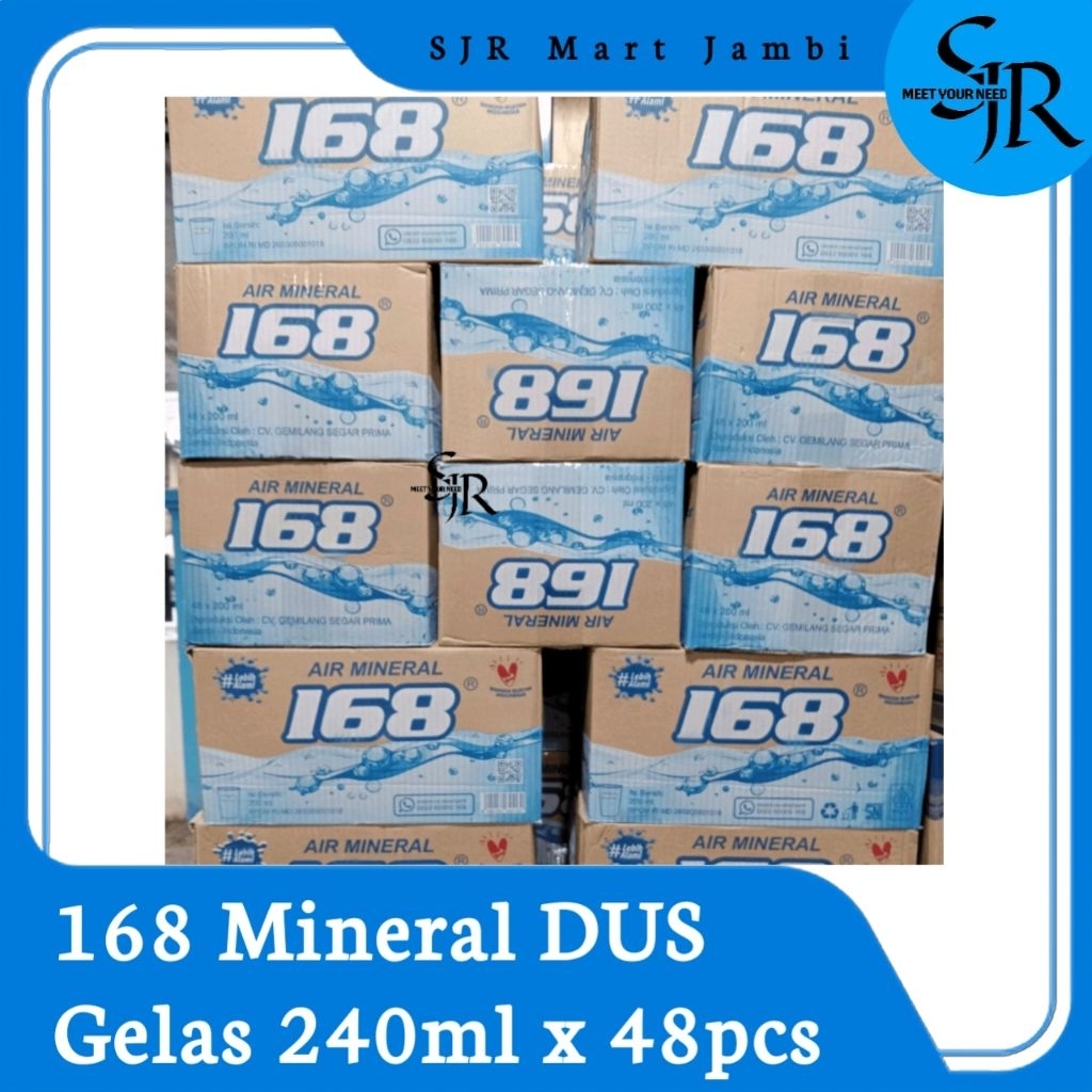 

[DUS/Karton] 168 Mineral Gelas 240ml isi perDUS 48 Gelas | MAX.3 PEMBELIAN (Khusus Kota Jambi Pengiriman INSTAN)