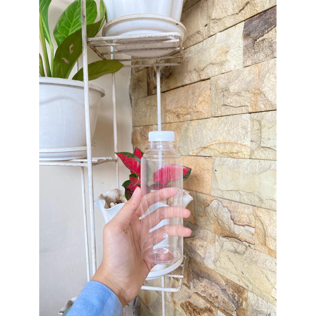 BOTOL PLASTIK ALMOND 250 ML BULAT-COCOK UNTUK USAHA KEMASAN MINUMAN, BOTOL KECIL, BOTOL UNIK, BOTOL 