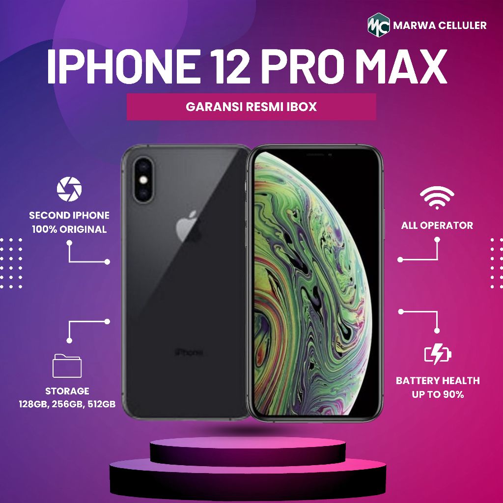 IPHONE 12 PROMAX - GARANSI RESMI IBOX INDONESIA