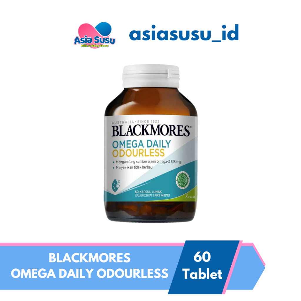 Blackmores Omega Daily Isi 60 Kapsul/Omega 3/kolesterol/Suplemen kesehatan jantung