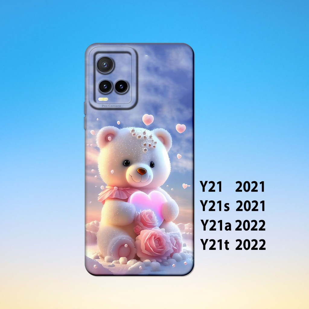 Softcase vivo Y21 ,vivo Y21S ,vivo Y21A ,vivo Y21T _Silikon Casing Hp Karet Hitam Lentur Tebal