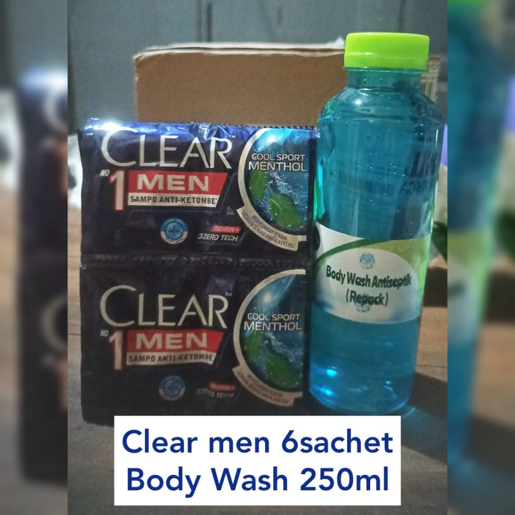 Shampoo Clear Anti Ketombe 55ml & Sachet 1Lusin