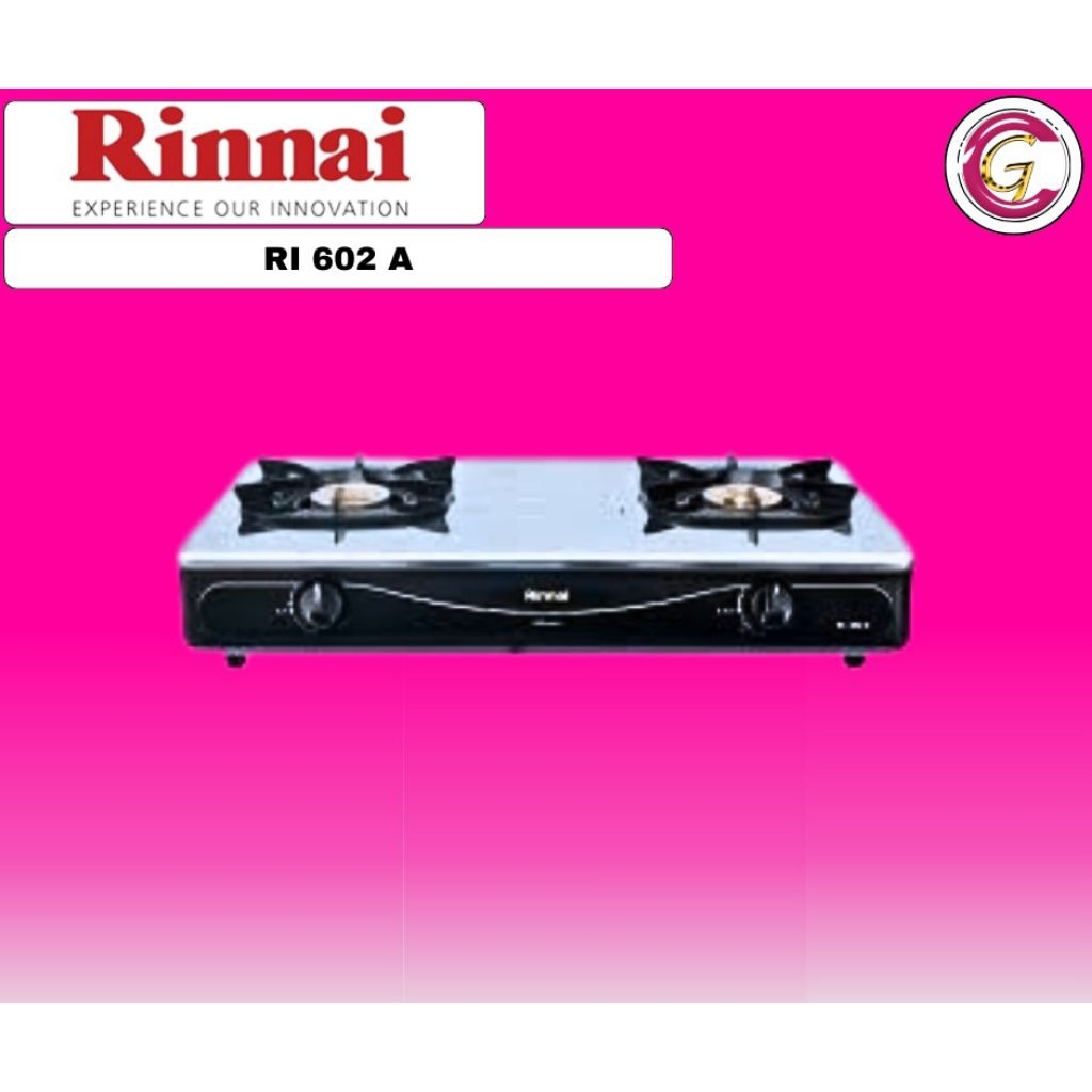 Kompor Gas Dua Tungku Rinnai RI 602 A Kompor Gas dua tungku Stainless