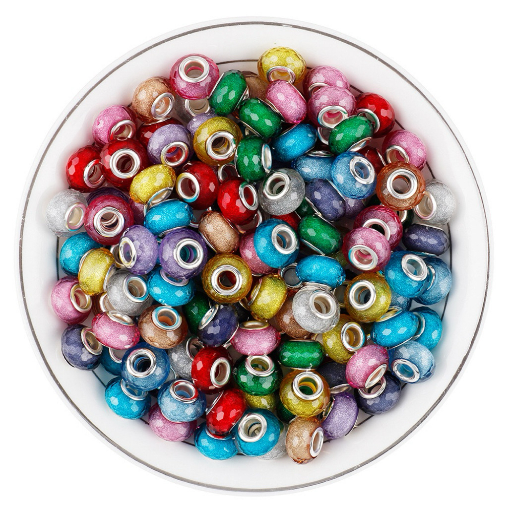 (minimal co 10ribu) Charms&Beads 1PCS Manik pandora glitter bahan diy gelang pandora aksesoris craft