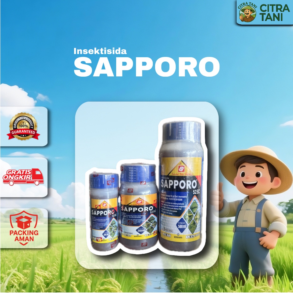 Insektisida SAPPORO - Cocok untuk Padi, Bawang Merah, dan Jagung