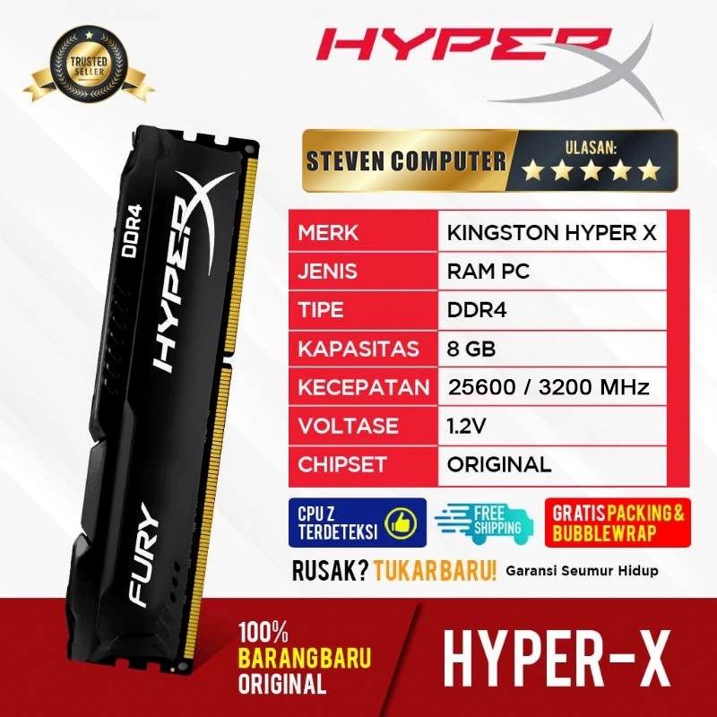 RAM HYPER X DDR4 8GB PC3200