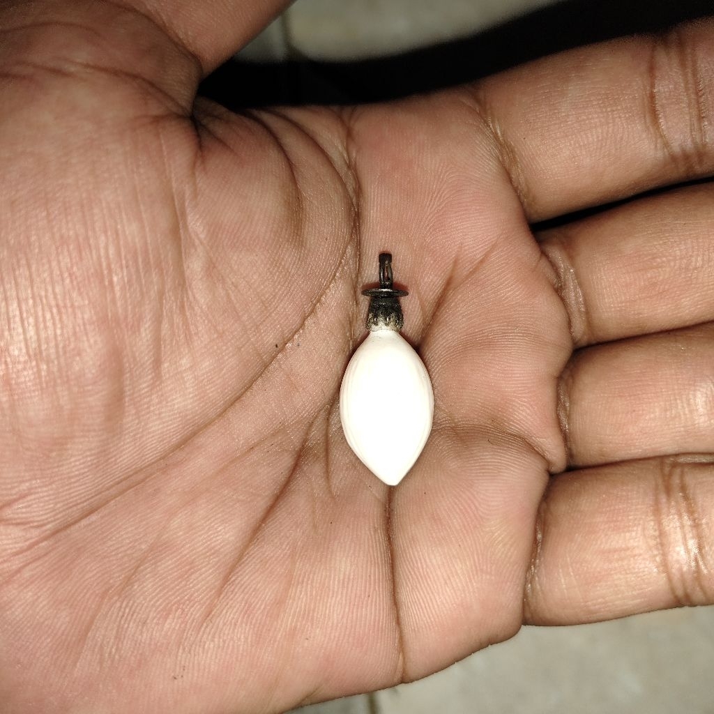 bandul liontin batu klapa unik kuno iketan perak