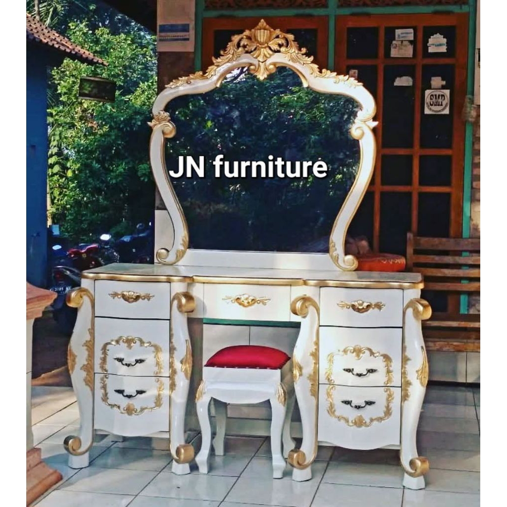 meja rias jati tolet ukiran meja rias duco