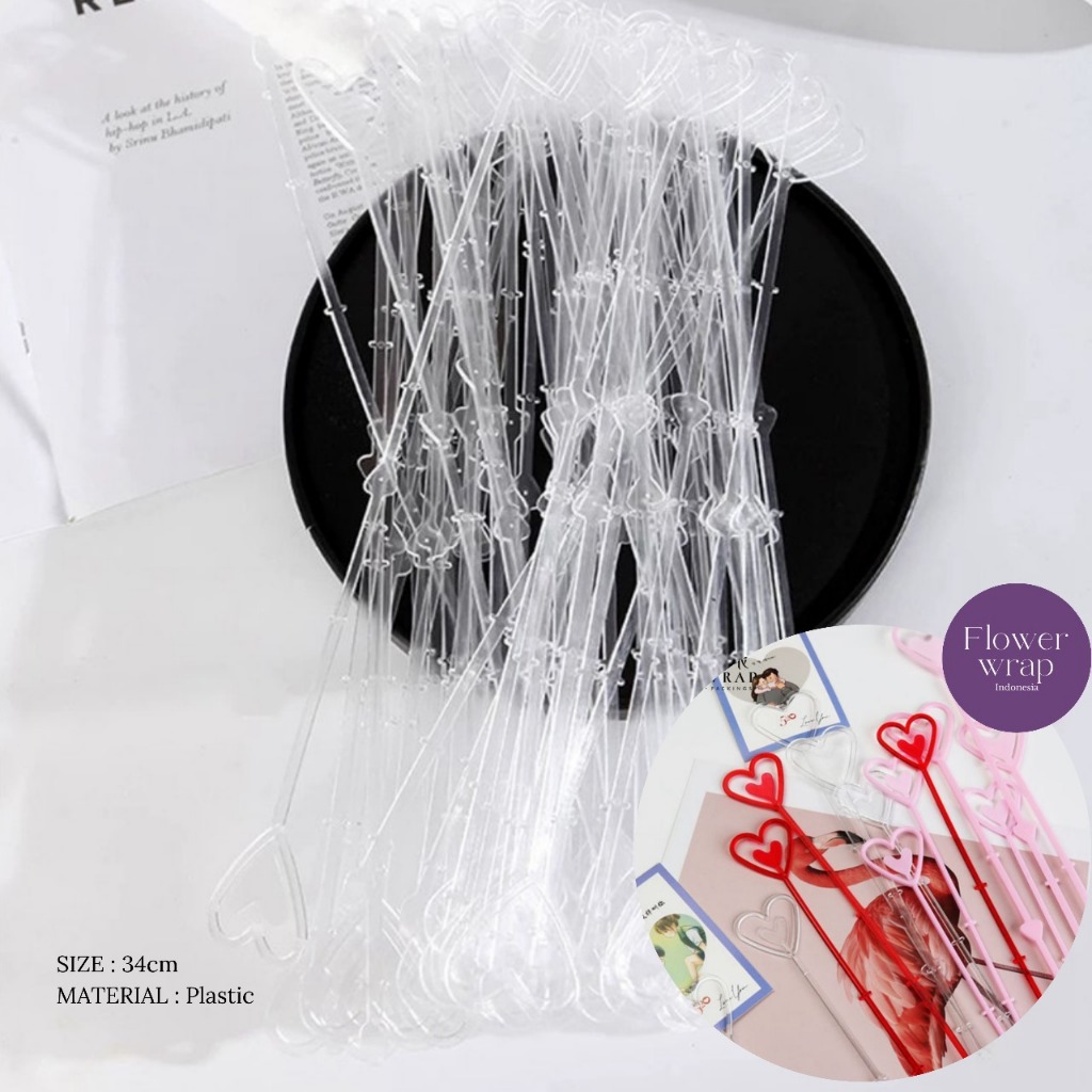 

Stick kartu love buket bunga premium bentuk hati