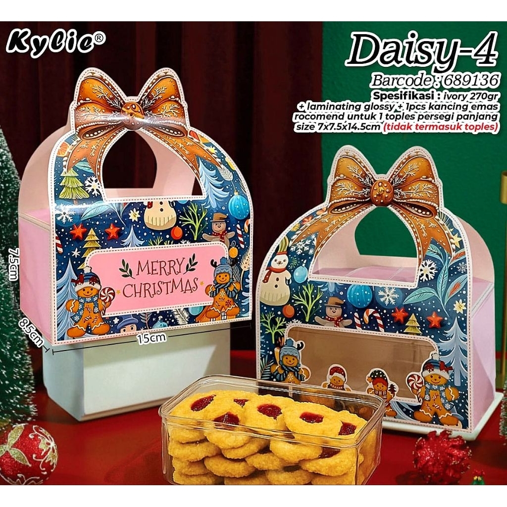 Box Christmas Cookies  | Box Toples Kue Kering Natal