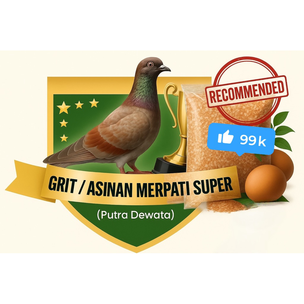 Grit Asinan Remisan Merpati Super Cangkang Telur 1Kg